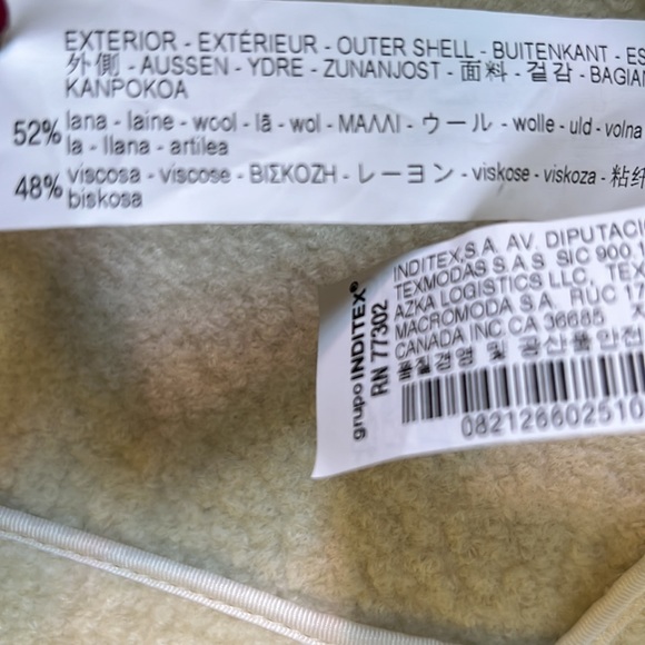 Zara Cream Wool Blend Texture Weave Gold Metallic Button Detail Crop Blazer - Picture 16 of 16